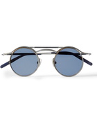 MATSUDA - Round-Frame Silver-Tone and Acetate Sunglasses