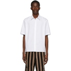 Fendi White Cotton Poplin Short Sleeve Shirt