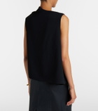 Vince Draped asymmetric crêpe top