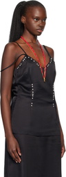 Wales Bonner Black Iris Studded Top