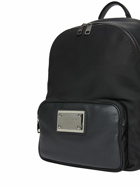 DOLCE & GABBANA - Leather & Nylon Logo Plaque Backpack
