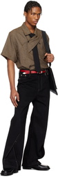 NULLUS SSENSE Exclusive Black Intertwined Structure Jeans