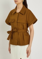 Skiim Eloise Belted Cotton Jacket Light Brown