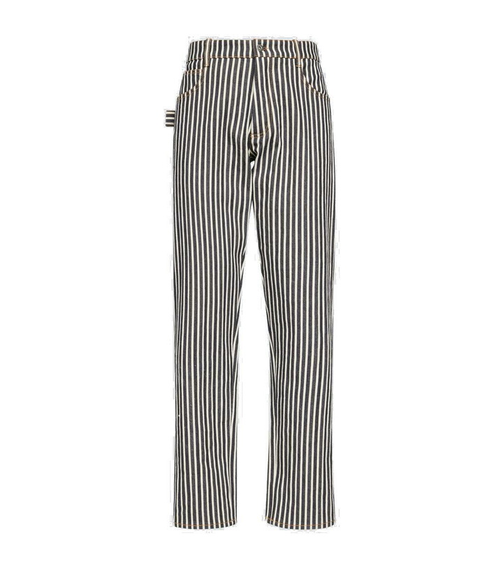 Photo: Bottega Veneta Striped cotton drill straight pants