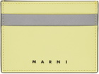 Marni Yellow & Gray Colorblock Card Holder