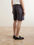 Hartford - Joggy Straight-Leg Cotton Drawstring Shorts - Blue