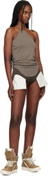 Rick Owens Beige Temple Geobasket Sneakers