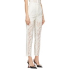Dolce and Gabbana Off-White Lace Trousers