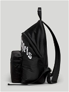PALM ANGELS - Curved Logo Leather Backpack