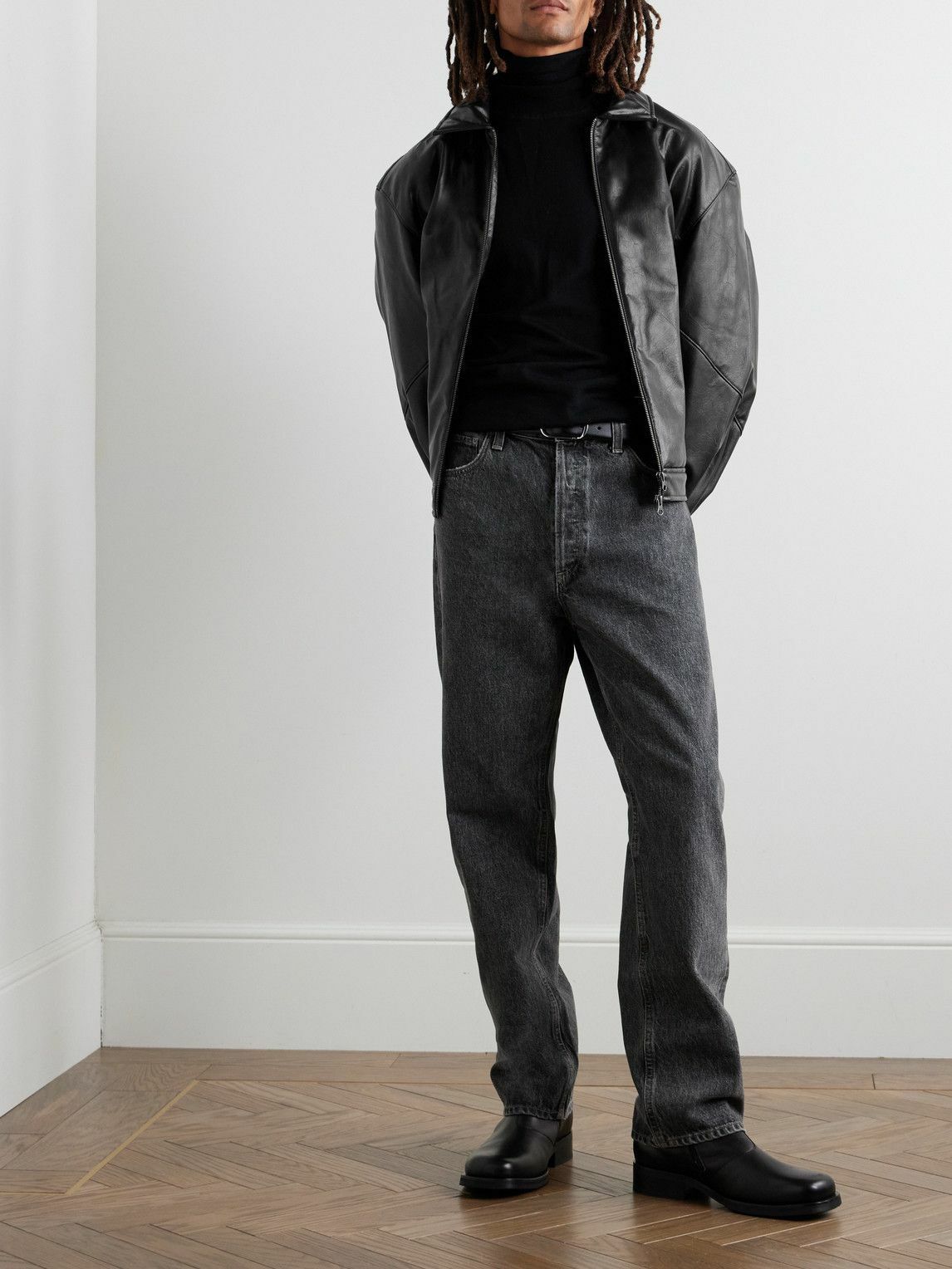 ジャケット・アウター AMOMENTO Synthetic Leather Blouson AMOMENTO JP