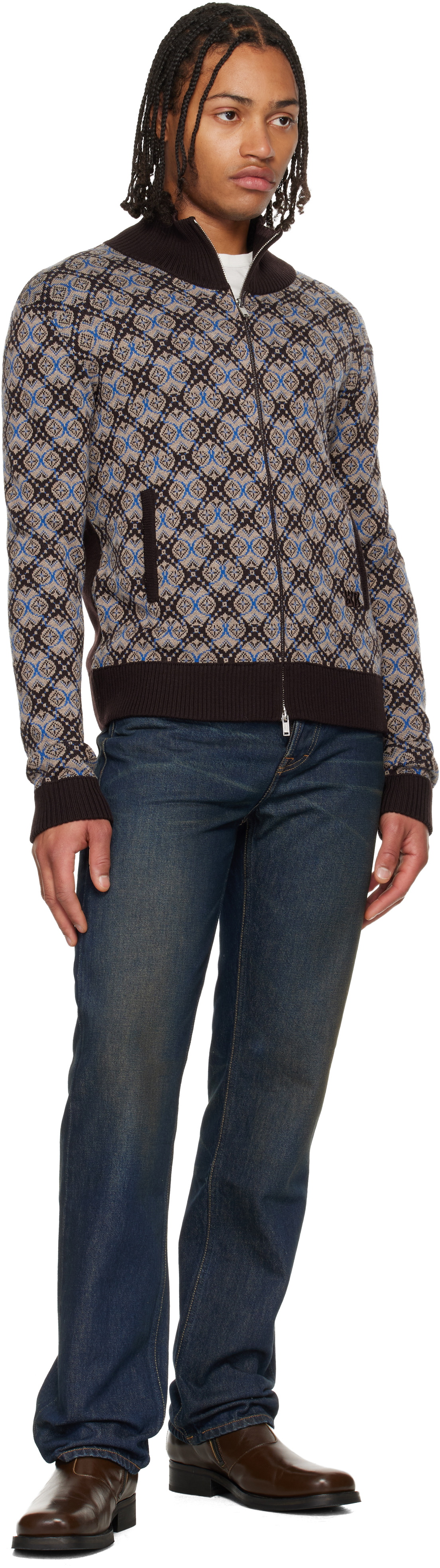 Wales Bonner Brown 'The Reverie' Track Jacket