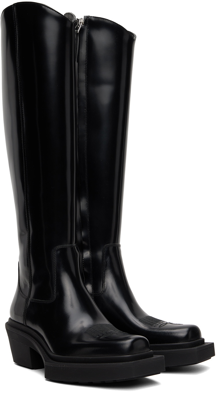 VTMNTS Black Neo Western Tall Boots VTMNTS