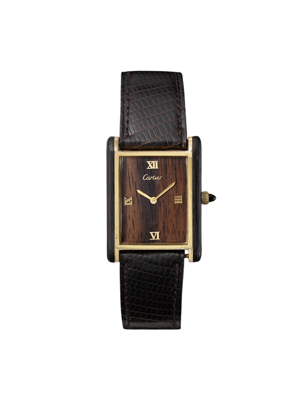 Photo: Stephanie Windsor - Cartier Vintage 1970s Must de Cartier Tank Palissandre de Rio Hand-Wound 25mm Stainless Steel and Rosewood Watch, ref. 21611 (Fits up to 7.5'' wrist)