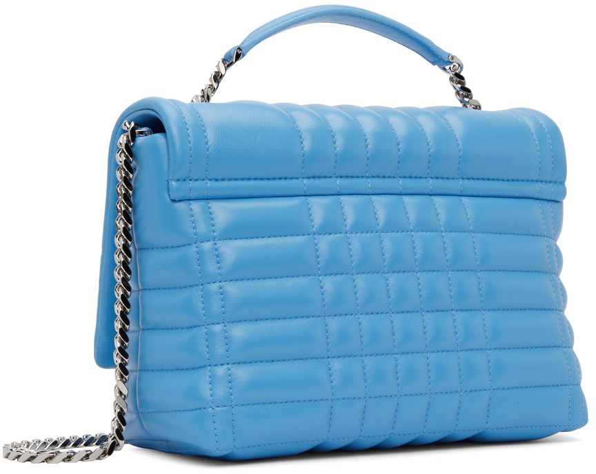 Burberry: Blue Lola Bucket Shoulder Bag