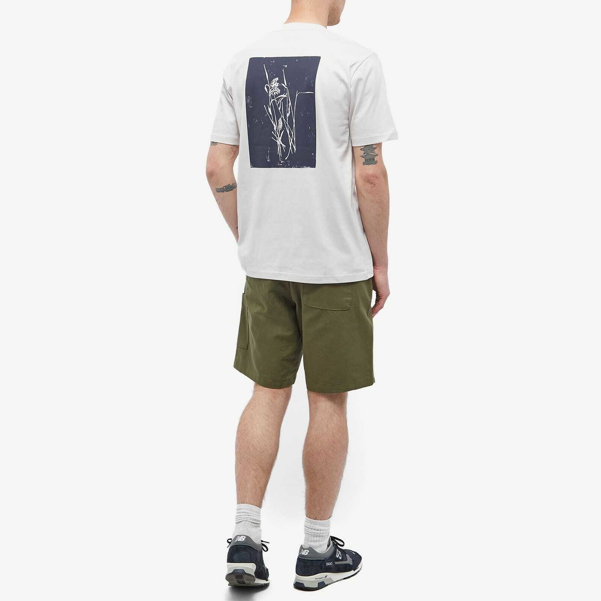 Norse Projects Men's Johannes Lino Cut Reeds T-Shirt in Marble White