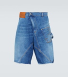 JW Anderson Twisted low-rise denim shorts