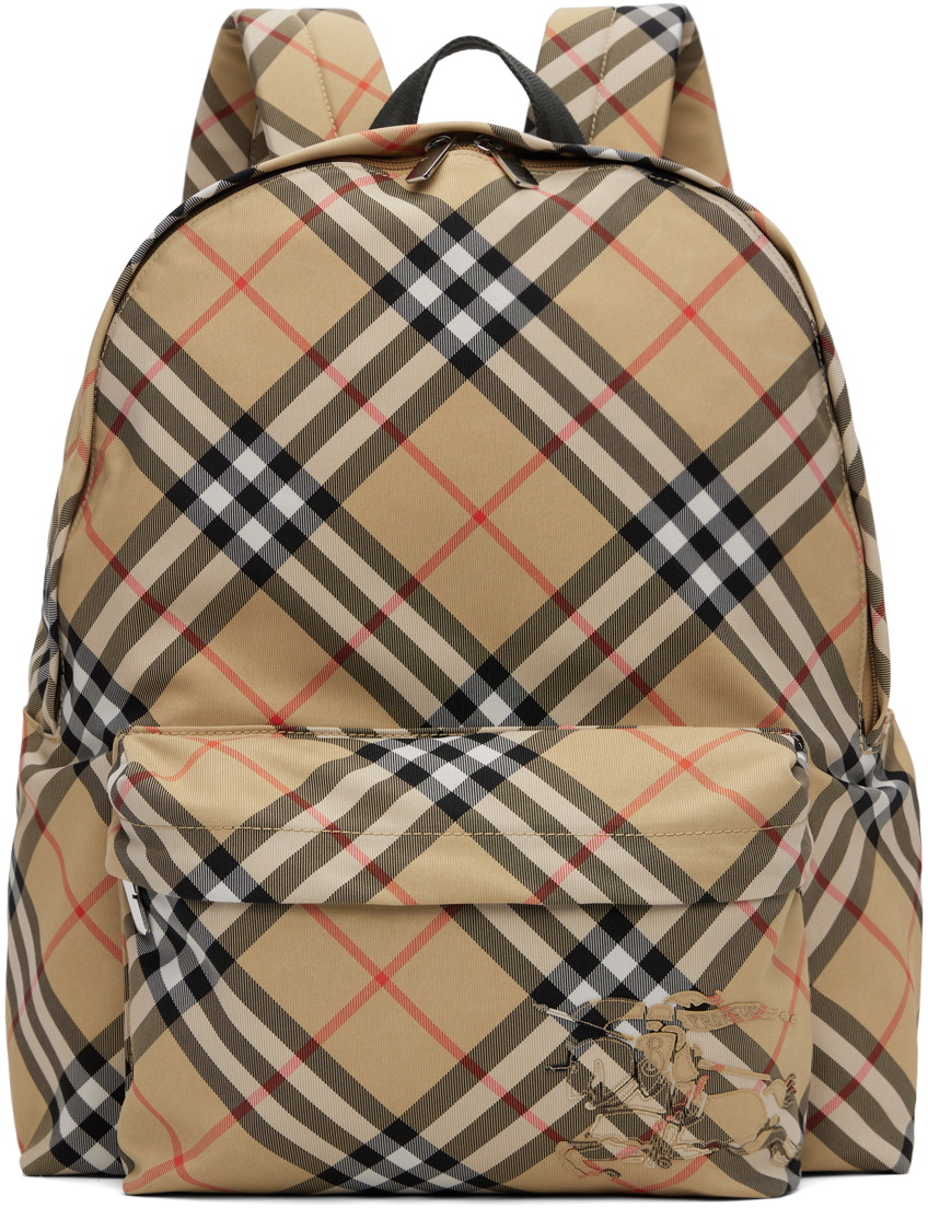 Burberry Tan Check Backpack Burberry