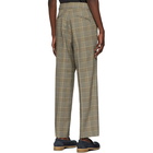 Needles Beige Graph Plaid Side Tab Trousers