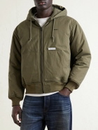 WTAPS - Padded Cotton-Canvas Zip-Up Hooded Jacket - Green