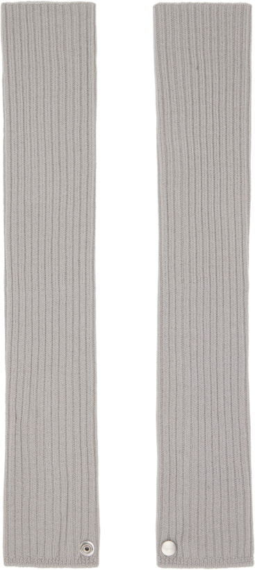Photo: Rick Owens Gray Concordians Rasato Knit Arm Warmers