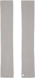 Rick Owens Gray Concordians Rasato Knit Arm Warmers