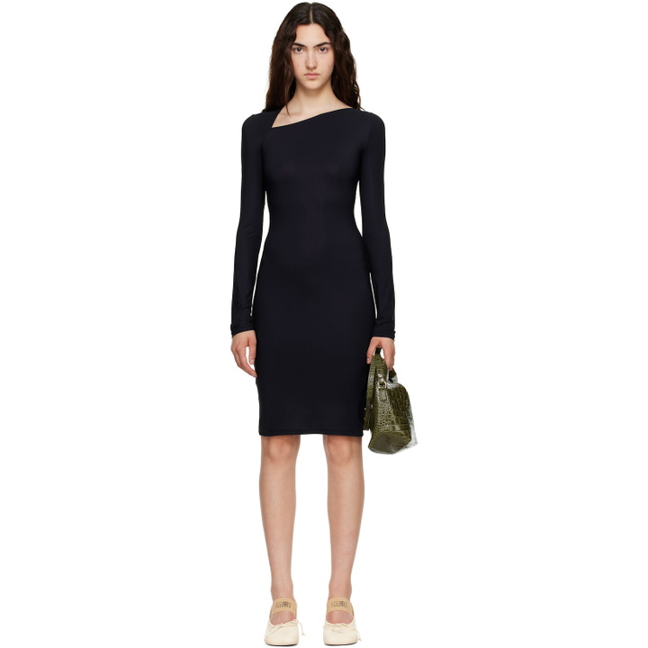 Photo: MM6 Maison Margiela Black Jersey Midi Dress