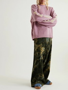 KAPITAL - Intarsia Wool Sweater - Purple