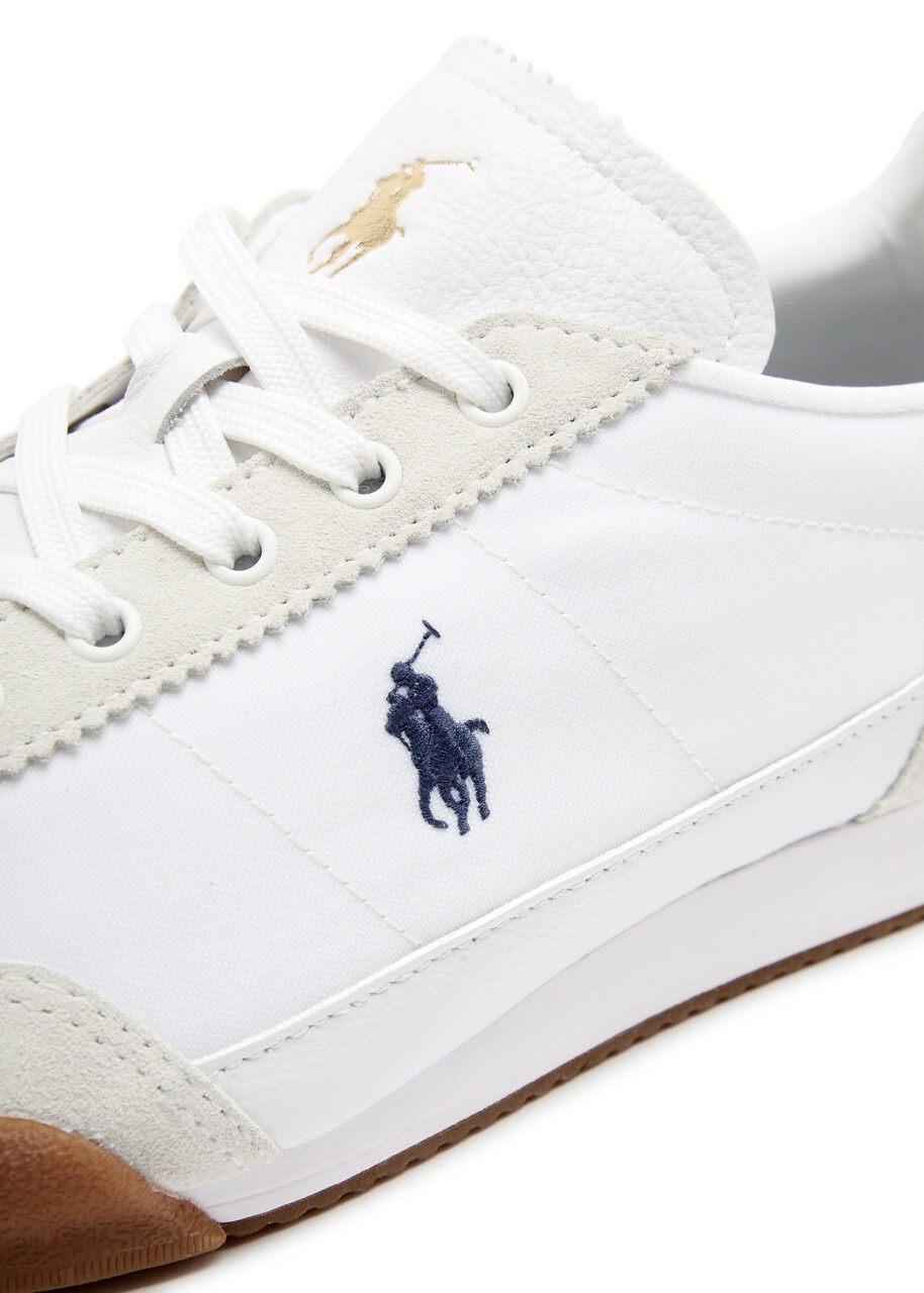 【上品 エレガント】Polo Ralph Lauren Hester スニーカー Polo Ralph Lauren Hester Panelled Canvas Sneakers White Polo