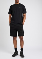 Aape Logo-embroidered Cotton-blend Shorts Black