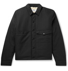 YMC - Pinklet Faux Shearling-Lined Cotton and Wool-Blend Crepe Jacket - Black