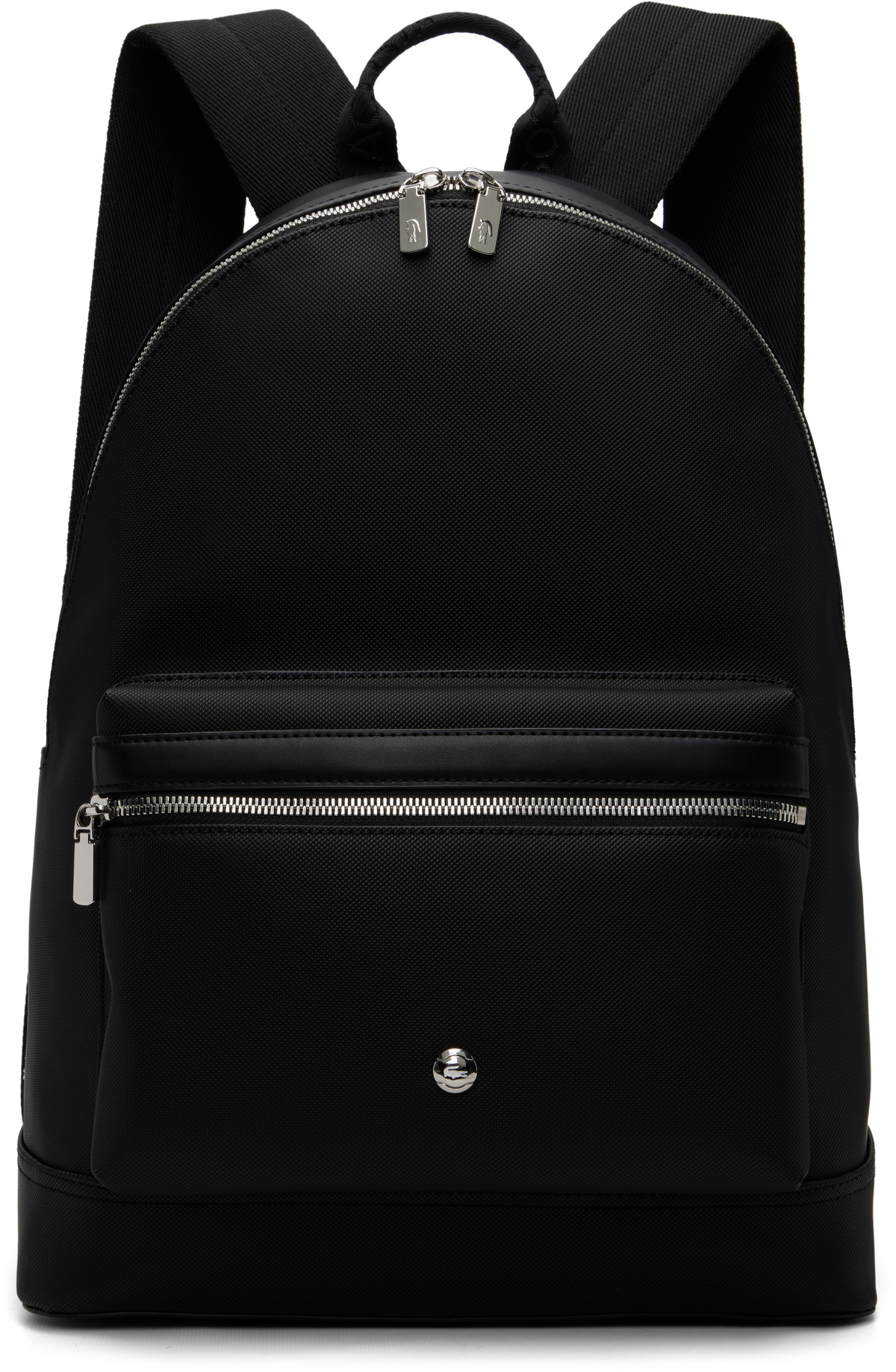 Lacoste Black Poly Canvas Backpack