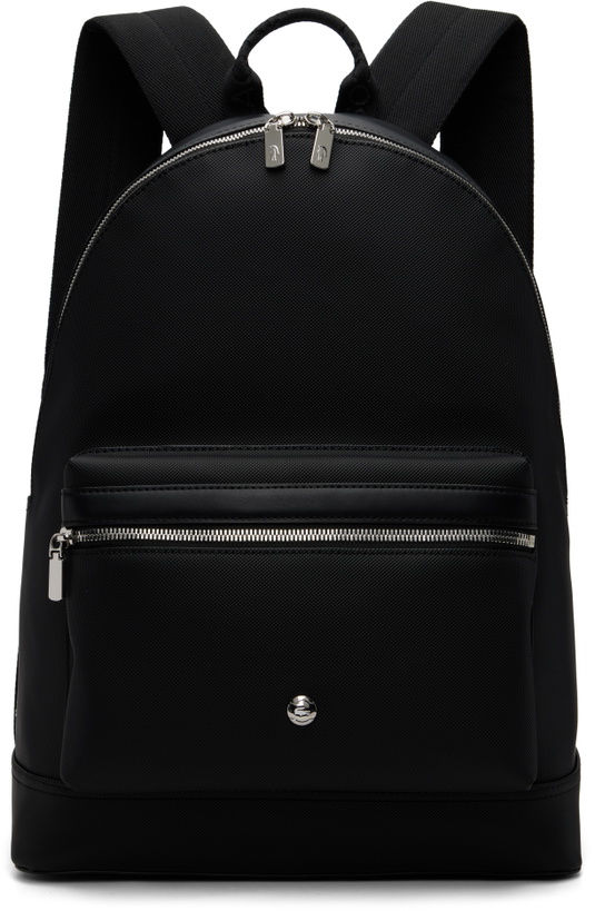 Photo: Lacoste Black Poly Canvas Backpack
