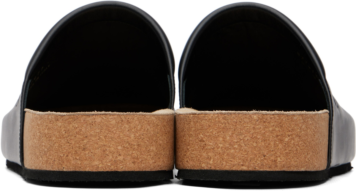 Balenciaga Black Scholl Edition Leather Mule Flats