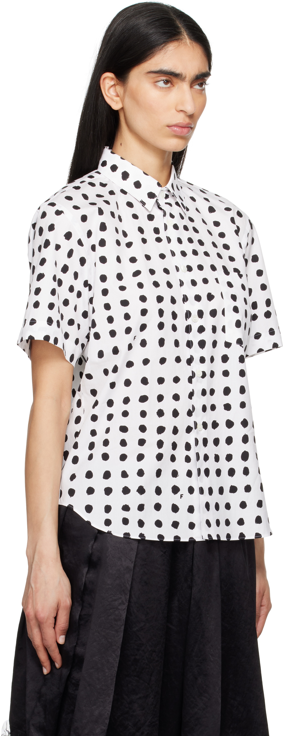 Black Comme des Garçons White Short Sleeve Shirt