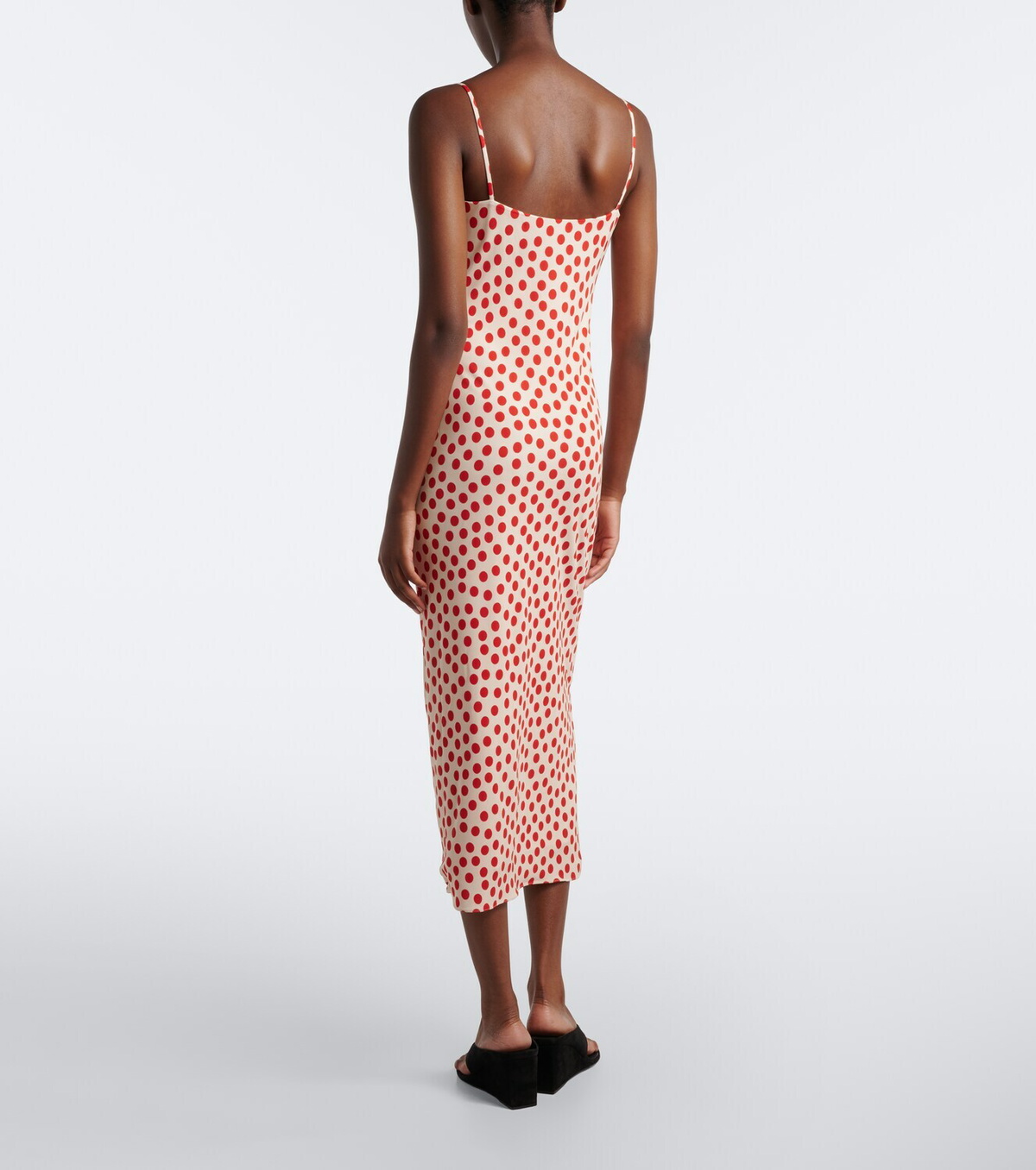 Alaïa Polka-dot jersey midi dress