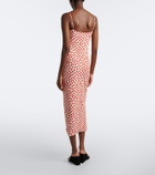 Alaïa Polka-dot jersey midi dress