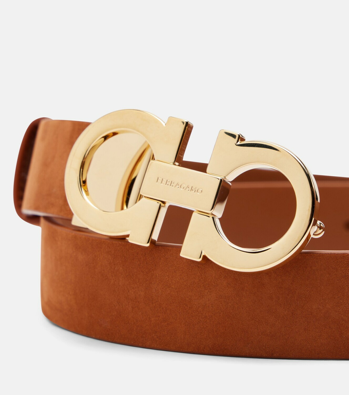 Ferragamo Gancio Mediterraneo leather belt