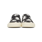 Amiri Black and White Calf-Hair Palm Slip-On Sneakers