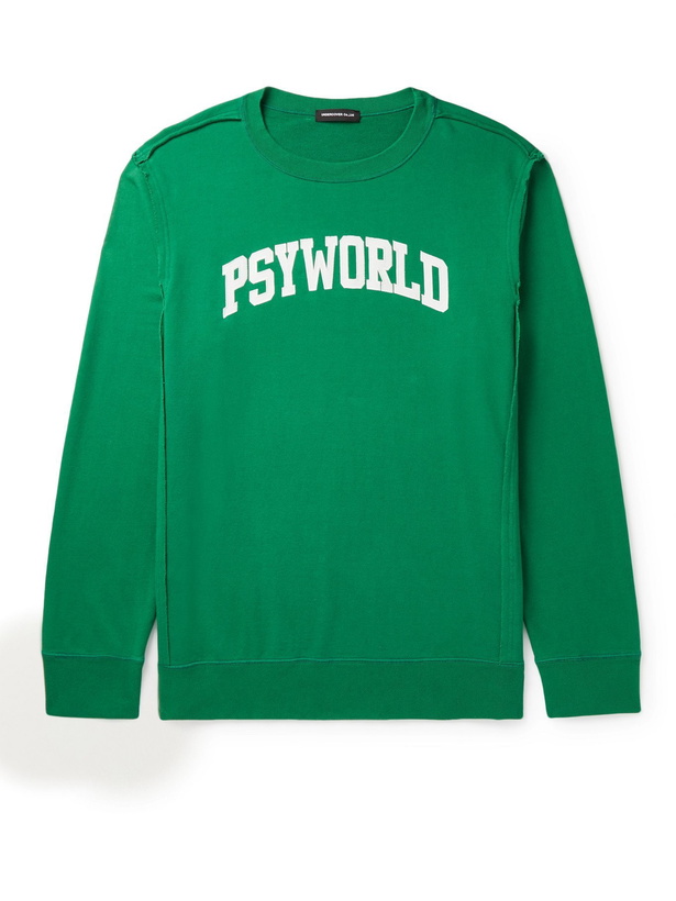 Photo: UNDERCOVER - Appliquéd Loopback Cotton-Jersey Sweatshirt - Green