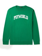 UNDERCOVER - Appliquéd Loopback Cotton-Jersey Sweatshirt - Green