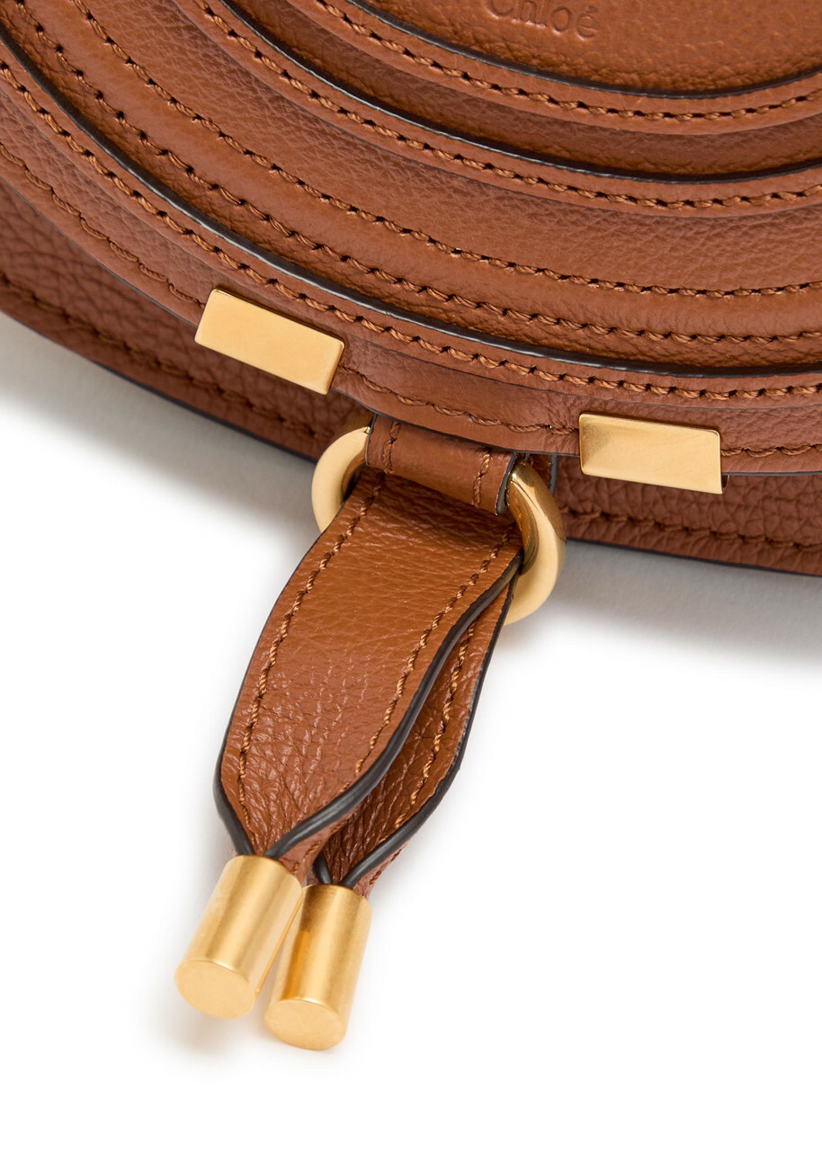 Chloe Marcie Small Grained Leather Saddle bag - Tan - One Size