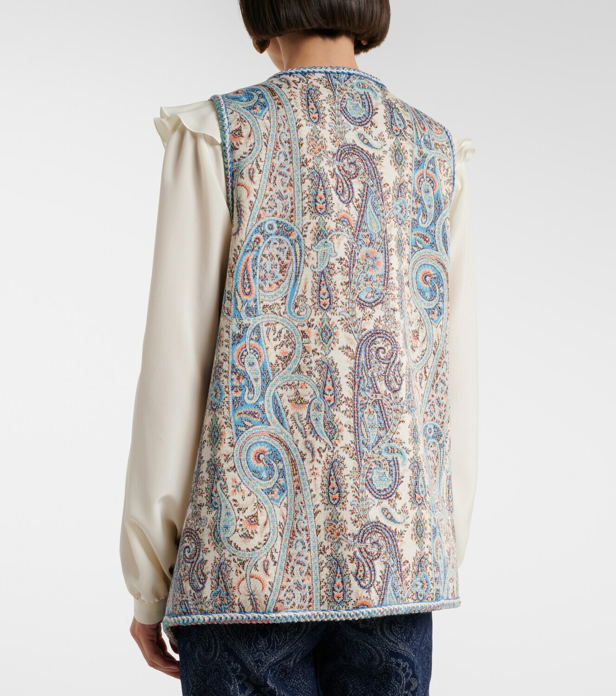 Etro Paisley cotton-blend jacquard vest