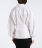 Carolina Herrera Cotton-blend poplin shirt