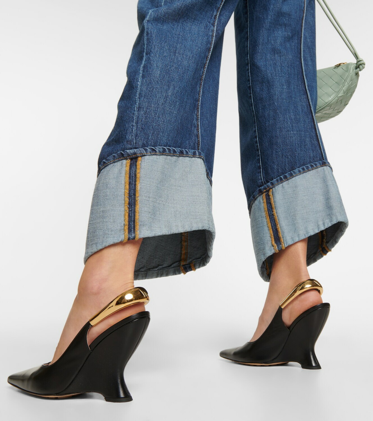 VIP【送料関税込】BottegaVeneta Punta Slingback Pumps Bottega Veneta Punta Slingback Wedge Pumps | Neiman Marcus