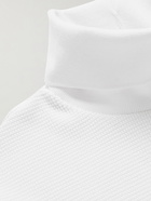 Thom Browne - Striped Waffle-Knit Cotton-Jersey Rollneck Sweatshirt - White