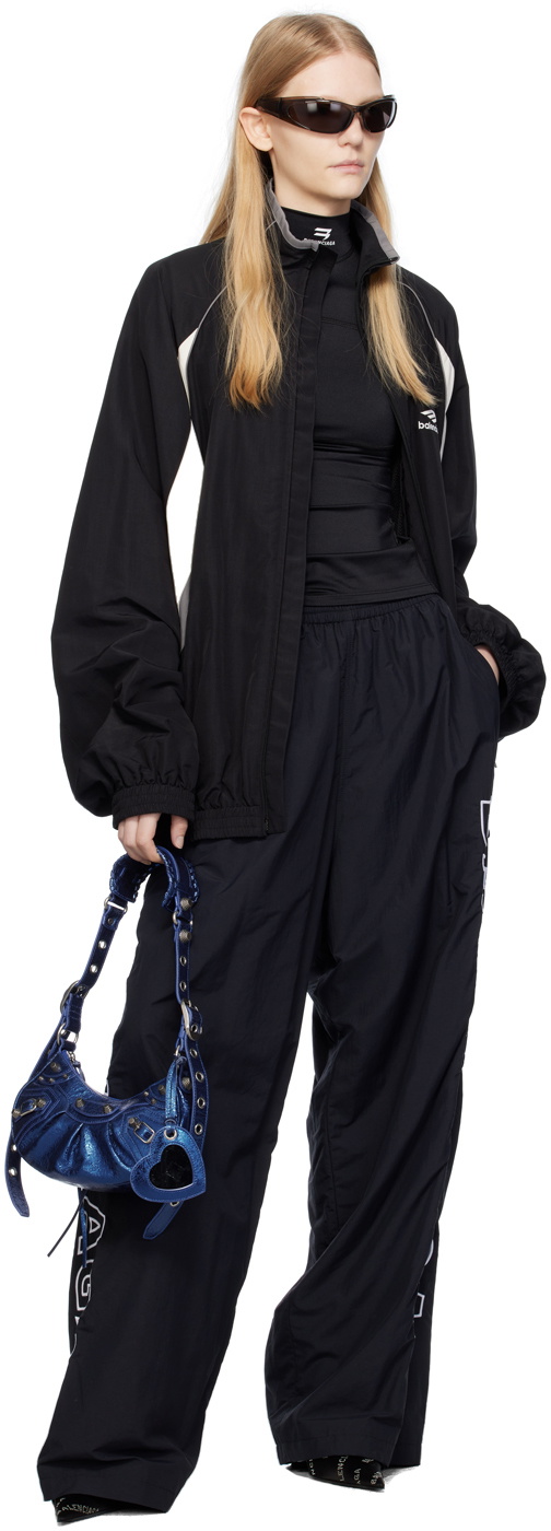 Balenciaga Black Embroidered Lounge Pants