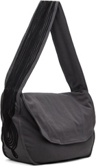 Song for the Mute Black Appliqué Messenger Bag