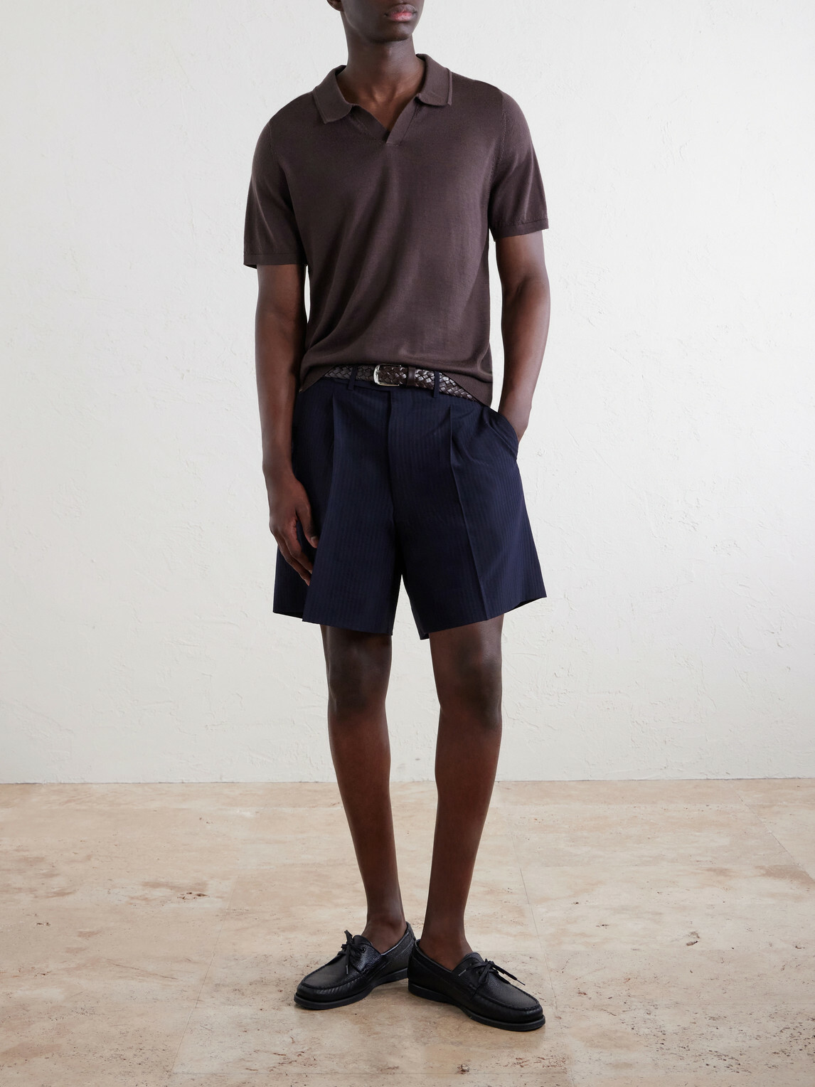 Onia - Merino Wool Polo Shirt - Brown
