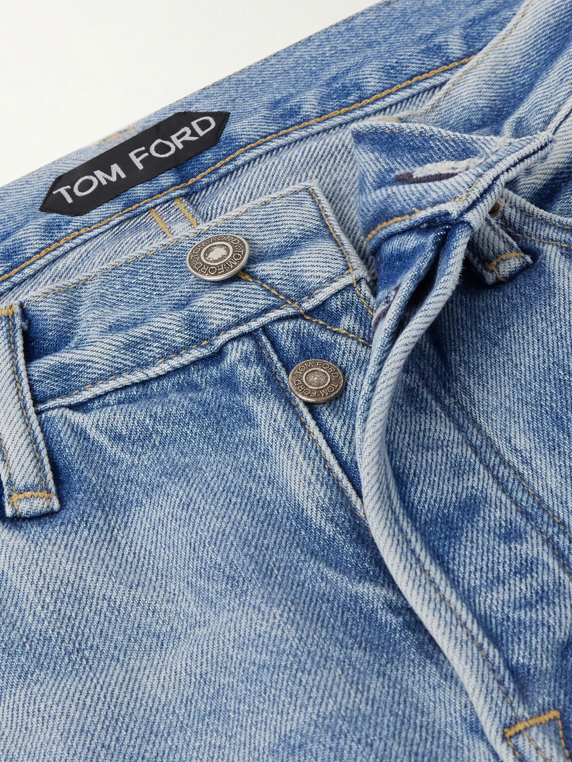 TOM FORD - Slim-Fit Selvedge Jeans - Blue