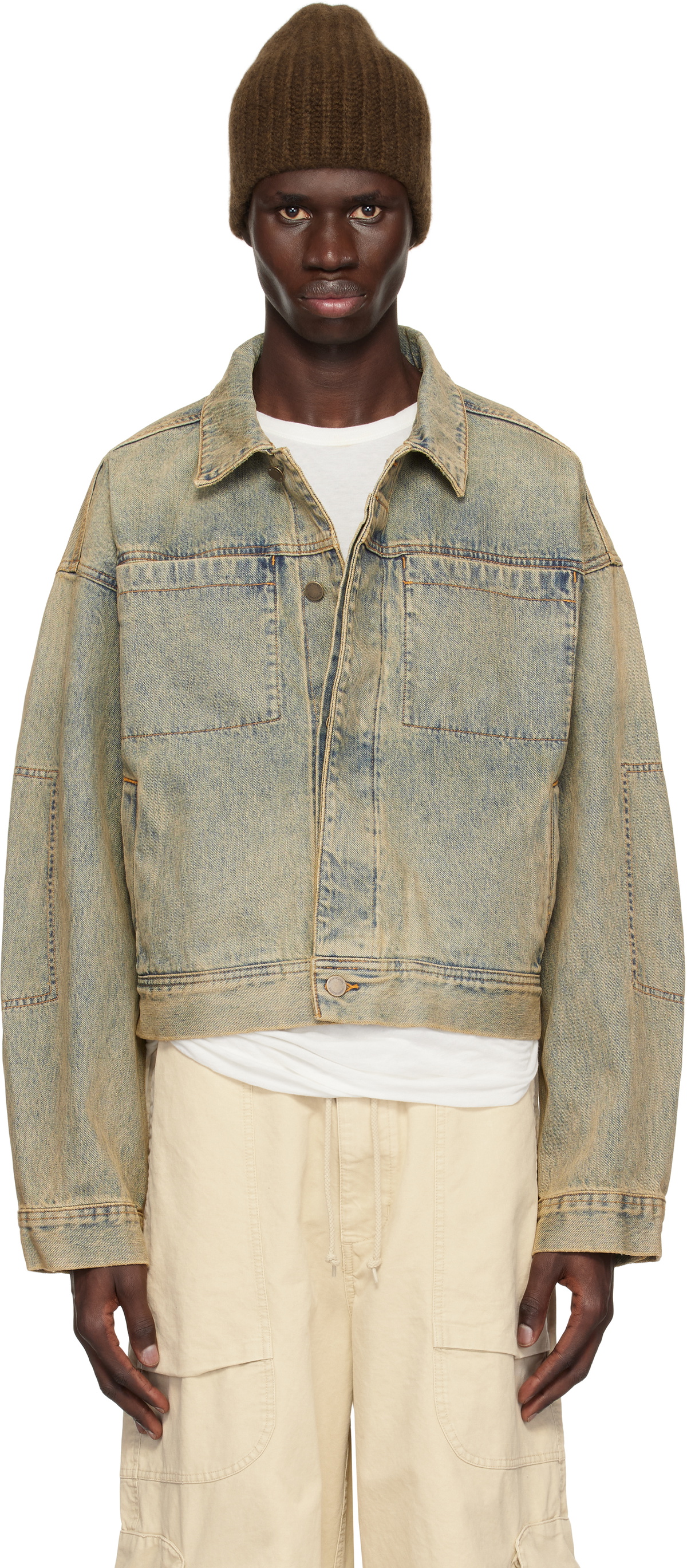 Entire Studios Blue Moto Denim Jacket Entire Studios